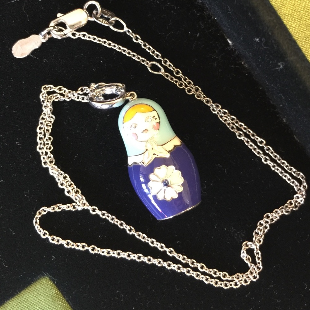 COPY - Russian Dolls by Svetlana medium silver pendant